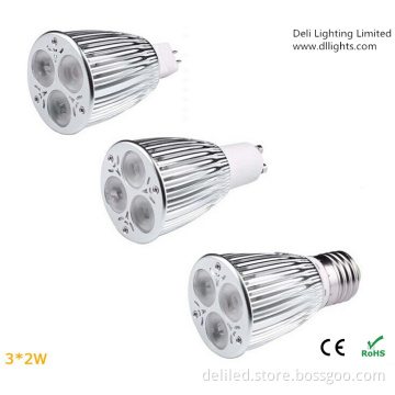 Cool White GU10 MR16 E27 12V 24V 6W LED Spotlight